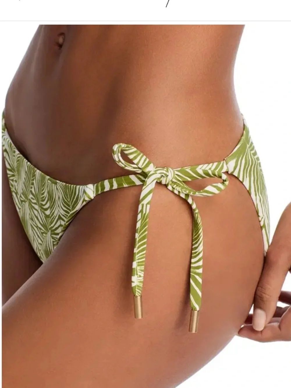 Aqua String Triangle Bikini - Top and Bottom Set - Picture 6 of 8